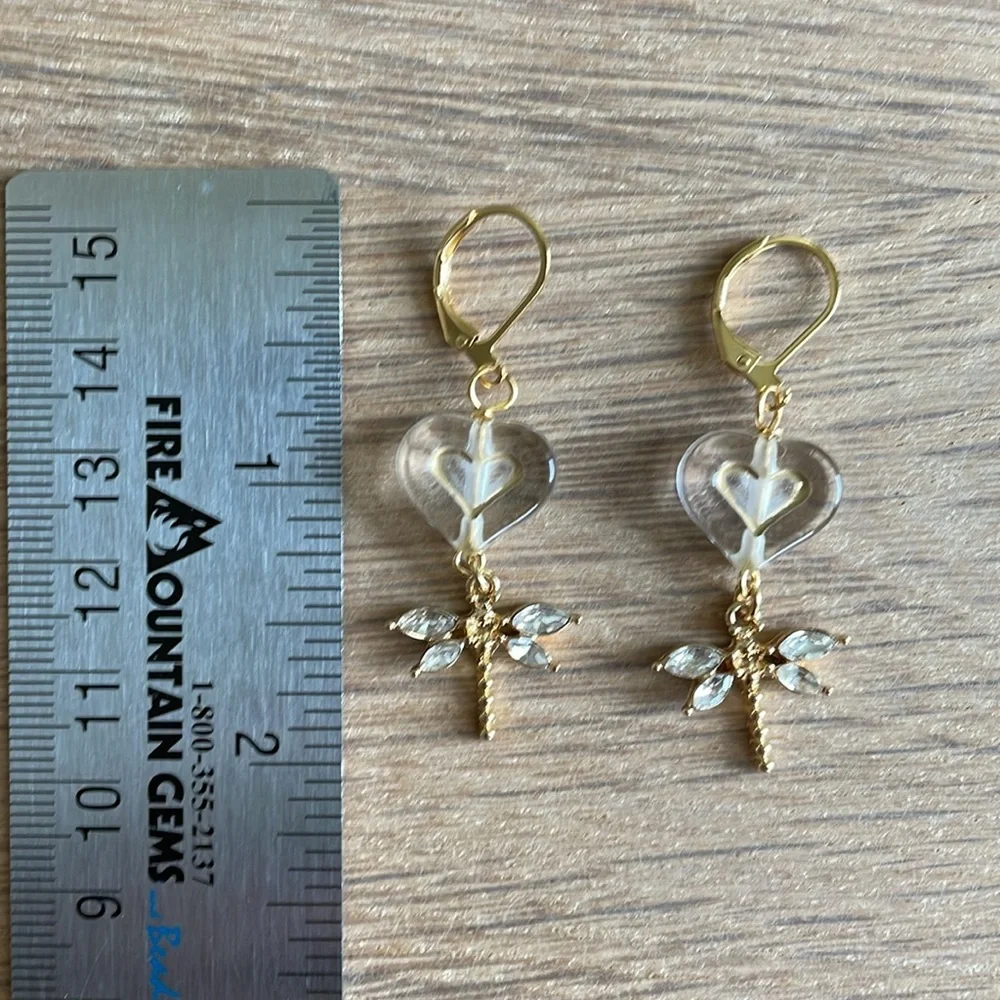 HAND CRAFTED DRAGONFLY PIERCED EARRINGS